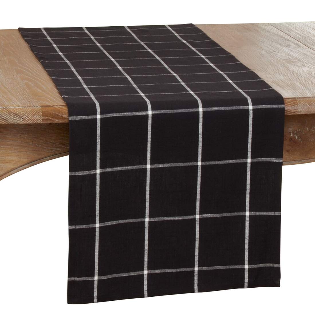 Fennco Styles Classic Holiday Large Plaid Cotton Table Runner 16