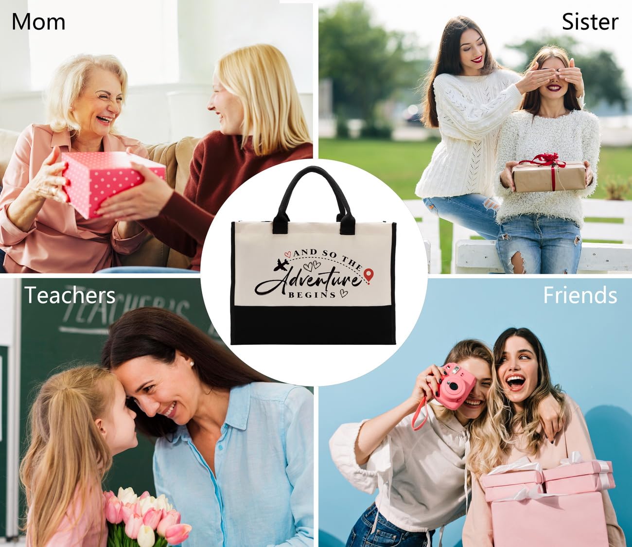 Stylish Cotton Canvas Tote Bag for Women - Eco-Friendly Reusable Shopping Bag, Perfect Gift for Travel, Beach, Work & Daily Use | Durable & Spacious Carryall for Books, Groceries & Essentials