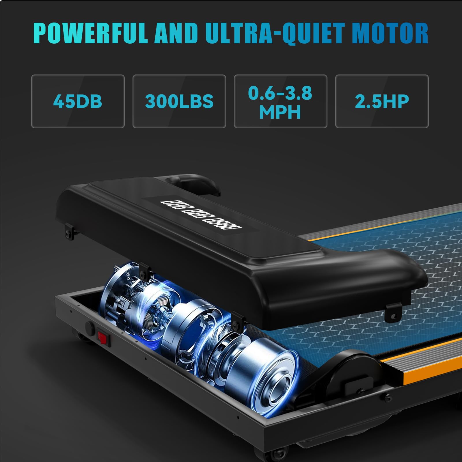 GTRACING Under Desk Treadmill - 3-in-1 Portable Walking & Jogging Machine with Remote Control & LCD Display for Home Office Workouts | Compact Treadmill for Walking While Working, Exercising at Home, or Small Space Fitness