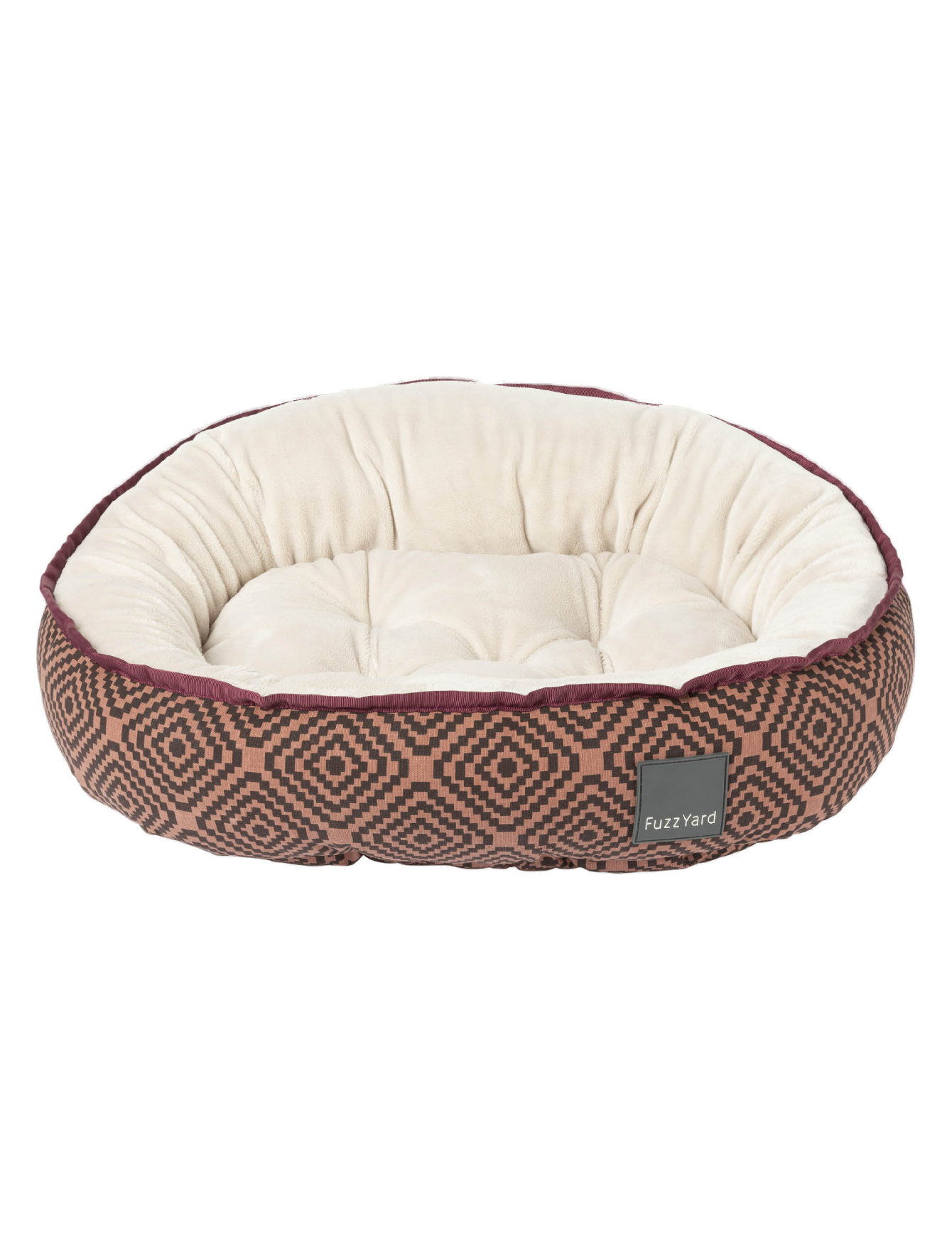 Fuzzyard Reversible Pet Bed for Dogs & Cats - Soft & Comfortable, Barcelona Maroon, 3 Sizes (Small/Medium/Large) - Perfect for Living Room, Bedroom & Pet Travel