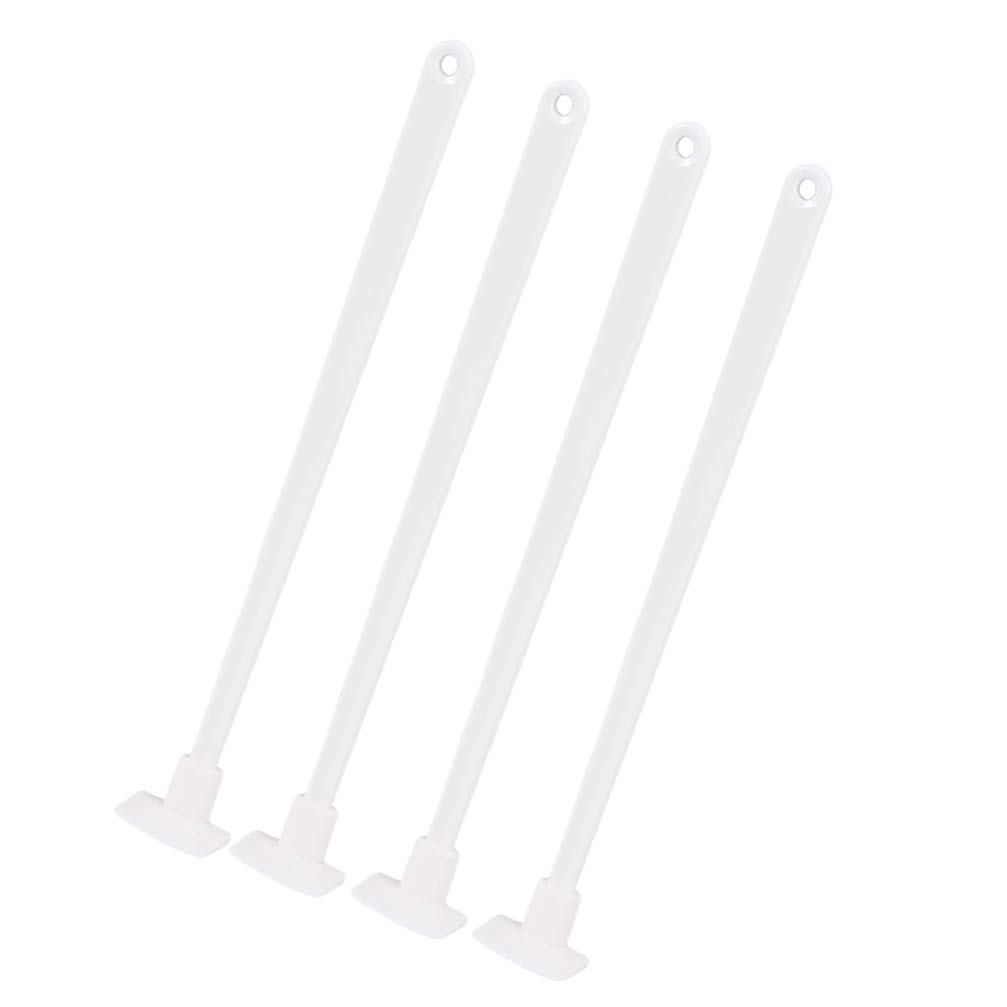 Hemoton 4-Piece Silicone Spatula Set - Reusable Bottle Scraper, Cake Decorating Tool, Jam & Sauce Spreader - Perfect for Baking, Cooking, Makeup Application & Kitchen Utensils (White)