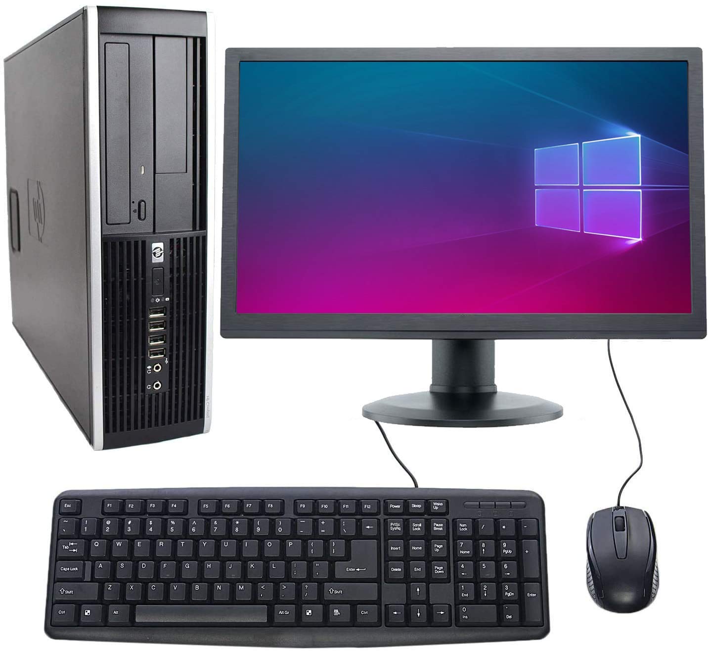 Refurbished HP 8300 SFF Desktop Computer with 21.5in Monitor - Intel Quad Core i5-3470, 8GB RAM, 500GB HDD, WiFi, Windows 10 64-Bit (Renewed) - Perfect for Home Office, Remote Work & Business Computing