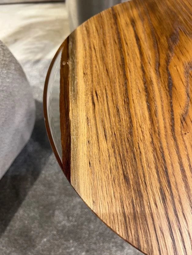 Handcrafted Walnut & Epoxy Resin Mushroom Side Table - Modern End Table for Living Room, Bedroom, or Office Decor - Unique Home Accent Furniture for Small Spaces
