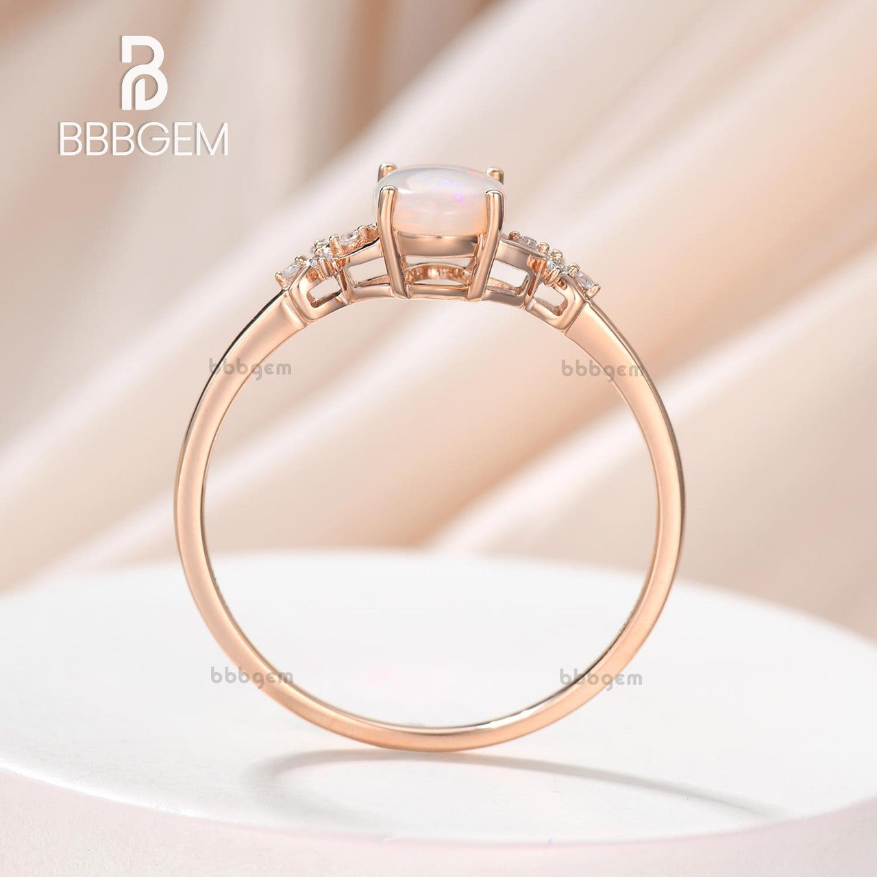 1.5CT Oval Australian Opal & Diamond Vintage Engagement Ring - Vine Wedding Band for Women, Perfect for Proposals, Anniversaries & Romantic Occasions