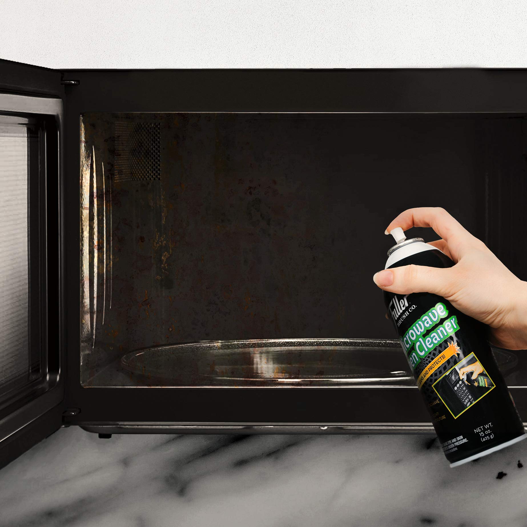 Fuller Brush Microwave Oven Cleaner - Commercial Micro Foam Cleaning Spray & Deodorizer for Convection Ovens, Turbo Ovens & Kitchen Appliances | No Fumes, Removes Grease & Odors | Perfect for Deep Cleaning & Maintaining Sparkling Kitchens
