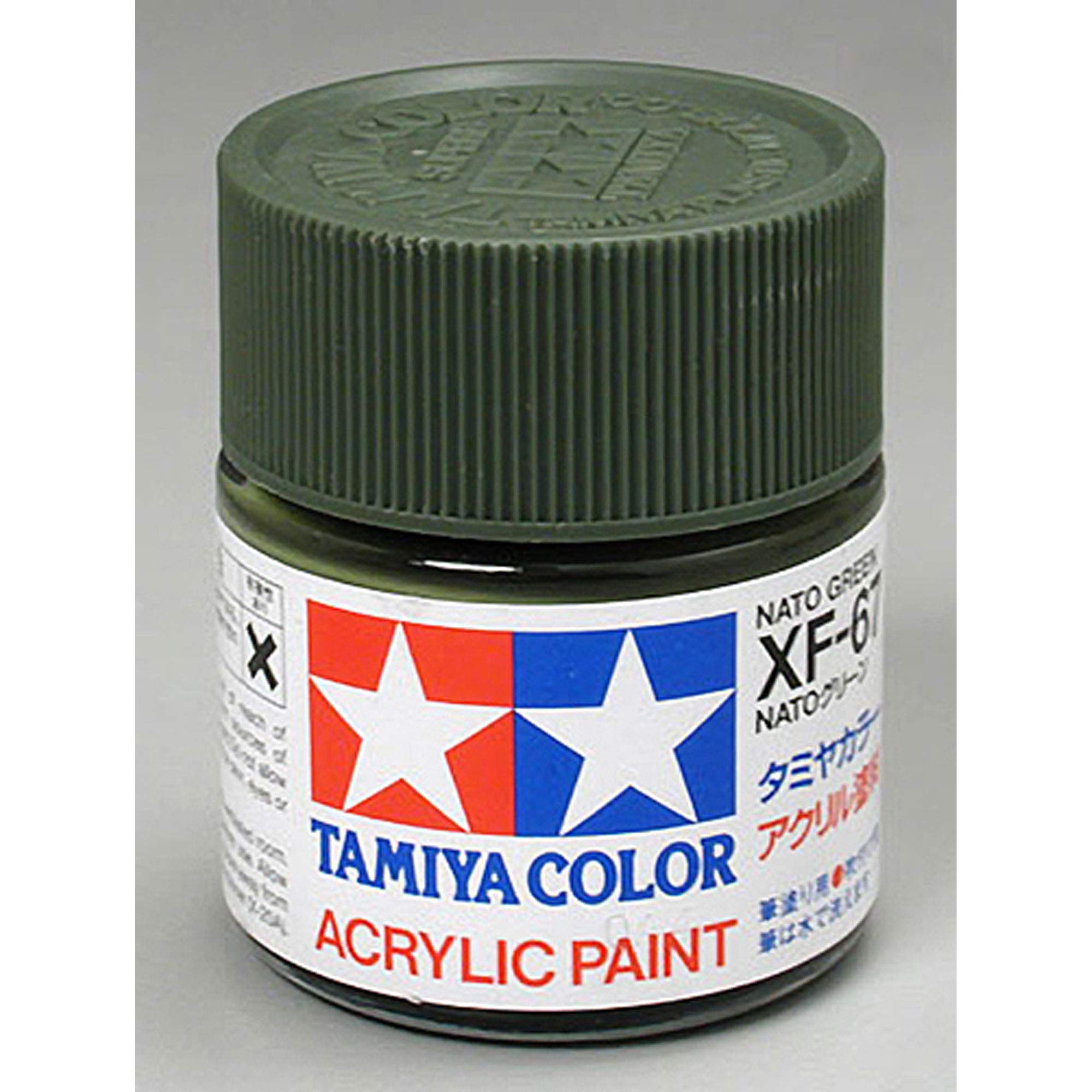 TAMIYA Acrylic Paint XF67 NATO Green (TAM81367) - Model Paint for Military Miniatures, Dioramas & Scale Models - Perfect for Airbrushing & Hand Painting
