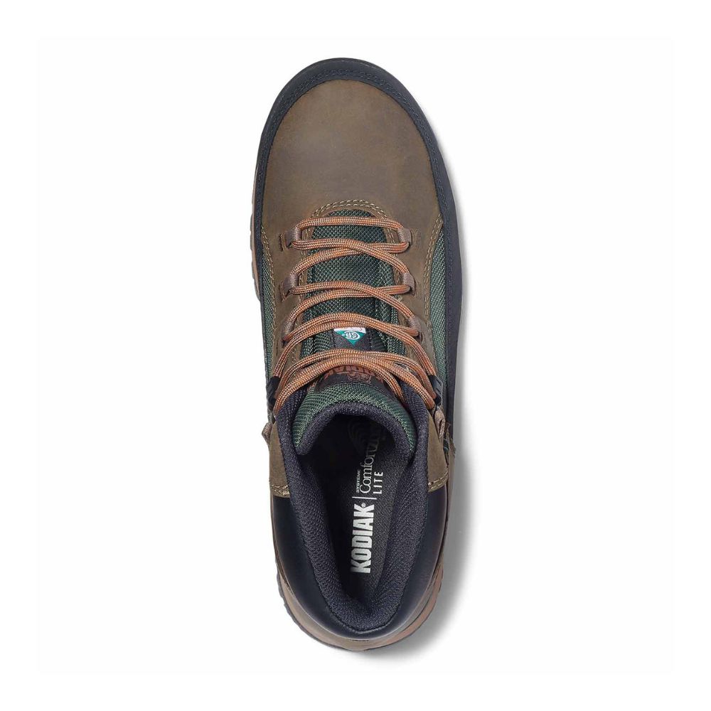 Kodiak Greb Men's Waterproof Steel Toe Work Boots - Heavy Duty Hiking & Construction Safety Shoes for Outdoor Work & Rugged Terrain | KD0A834XA62 Fossil