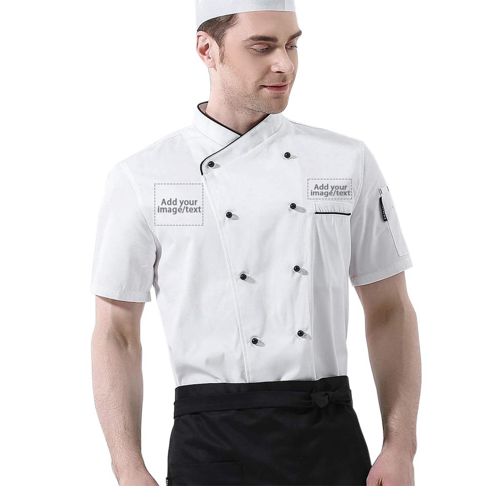 Personalized Custom Chef Jacket - Professional Kitchen Uniform for Restaurant & Hotel Chefs - Perfect for Cooking, Baking & Culinary Arts