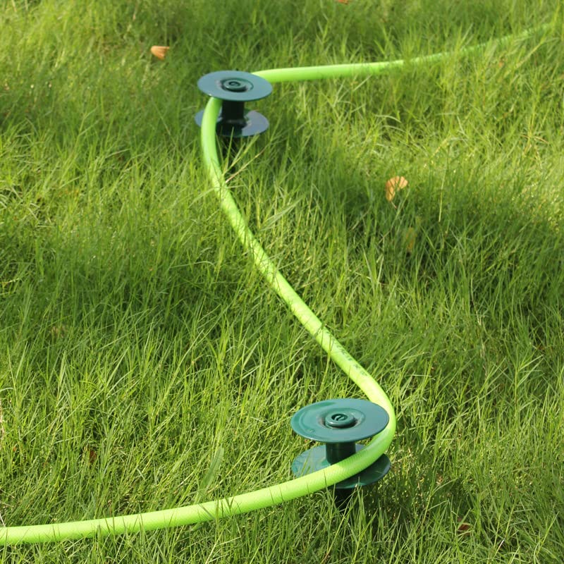 Coloch 6 Pack 10-Inch Heavy Duty Zinc Garden Hose Stake Guides - Metal Hose Protector Spikes with Spin Top for Flower Beds, Lawn, Yard & Greenhouse - Perfect for Plant Protection & Organized Watering Systems