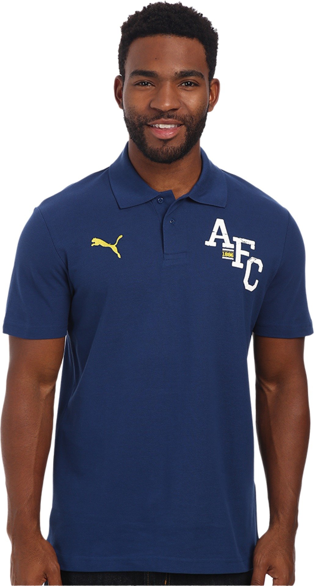 Puma Men's AFC Fan Polo Shirt - Breathable Cotton Football Jersey for Soccer Fans - Perfect for Game Day, Tailgating & Casual Wear