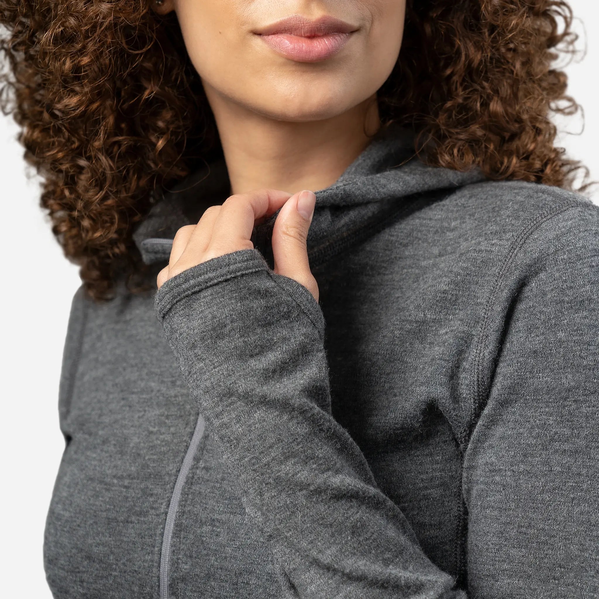 Women's Lightweight Alpaca Wool Hoodie - 300 GSM Half Zip Pullover for Outdoor Hiking & Casual Wear