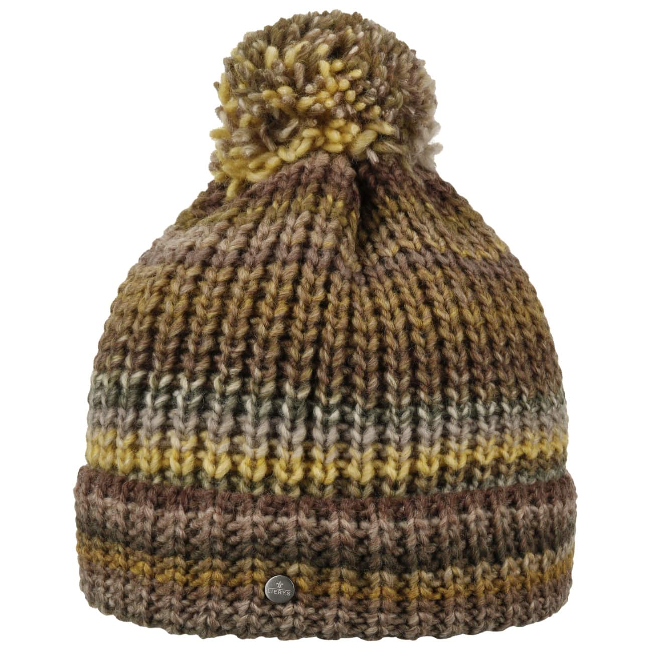 Lierys Finja Bobble Hat - Warm Winter Knit Beanie for Women & Men - Cozy Cable Knit Pom Pom Hat for Cold Weather - Perfect for Skiing, Snowboarding & Outdoor Activities