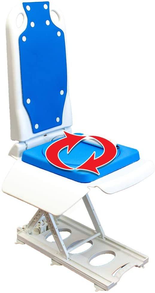 Tranquilo Premium Electric Bath Lift - Padded SAFESWIVEL Rotating Seat & Power Recline | ADA Compliant Shower Chair for Elderly & Disabled | Safe Bathing Solution for Mobility Challenges