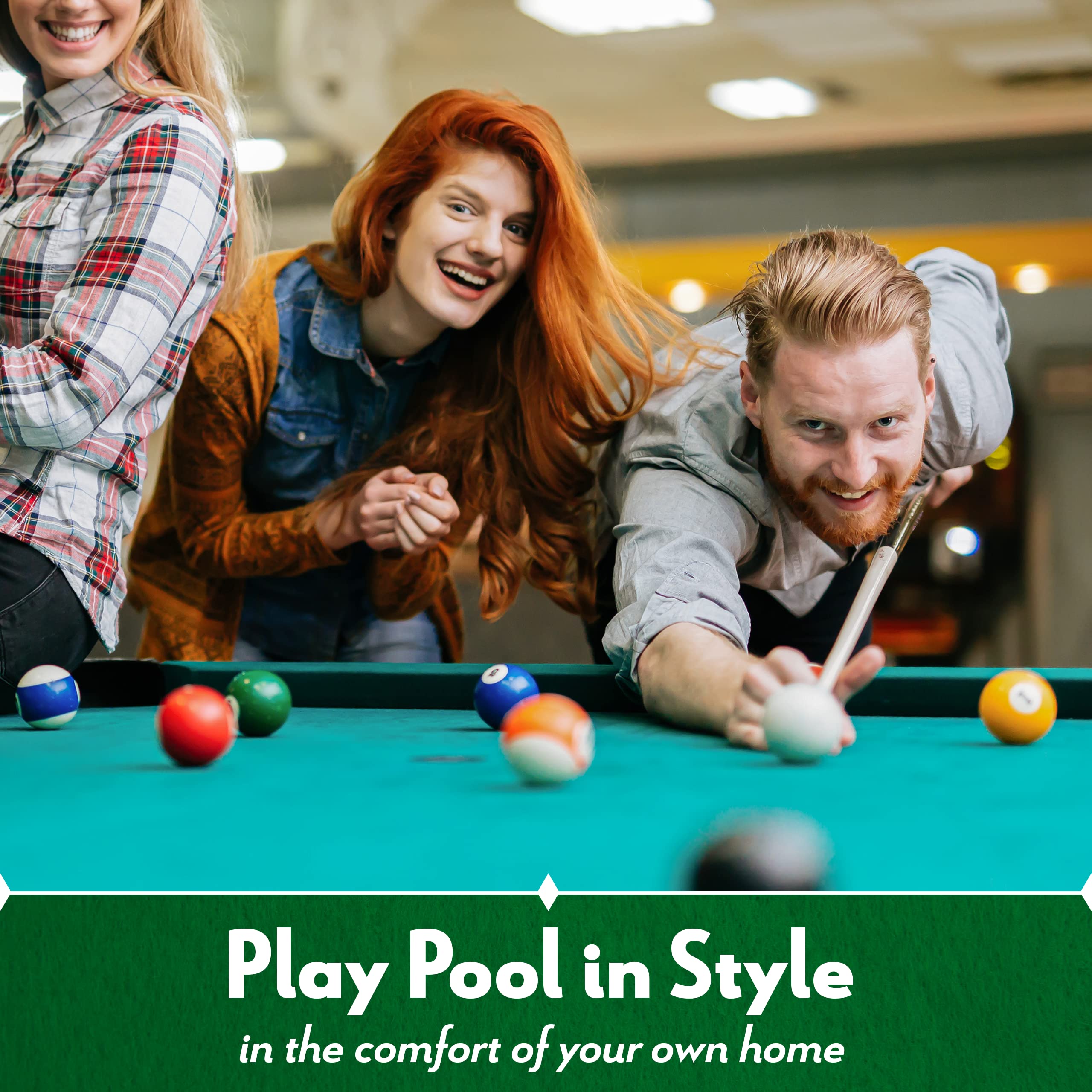 Premium Wooden Pool Cue Rack - Holds 10 Billiard Sticks & Full Ball Set - Durable Floor Standing Billiards Accessory (Black) - Perfect for Game Rooms, Bars, and Home Pool Tables