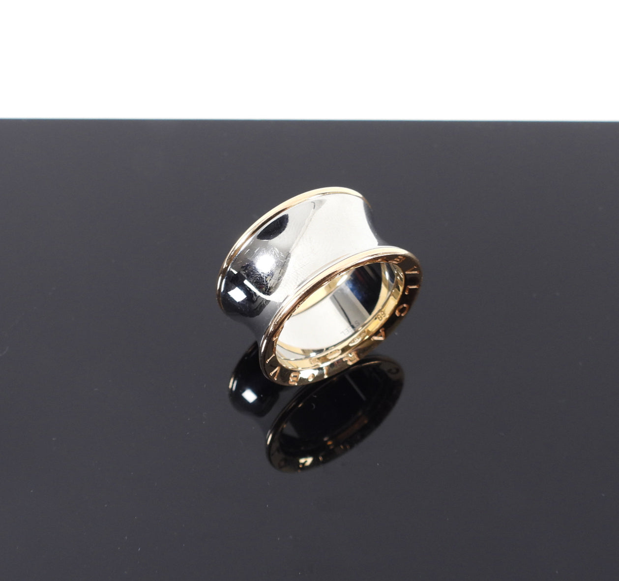 Bulgari B Zero 1 Anish Kapoor Ring - 18k Rose Gold & Stainless Steel, Size 9 1/4 (US 60) - Luxury Jewelry for Special Occasions & Gifts