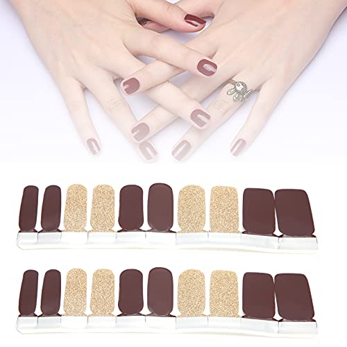 Waterproof Nail Art Stickers - 20Pcs Self-Adhesive Nail Wraps for Women & Girls | Long Lasting Salon Quality Nail Polish Stickers for Home, Parties, Weddings & Special Occasions