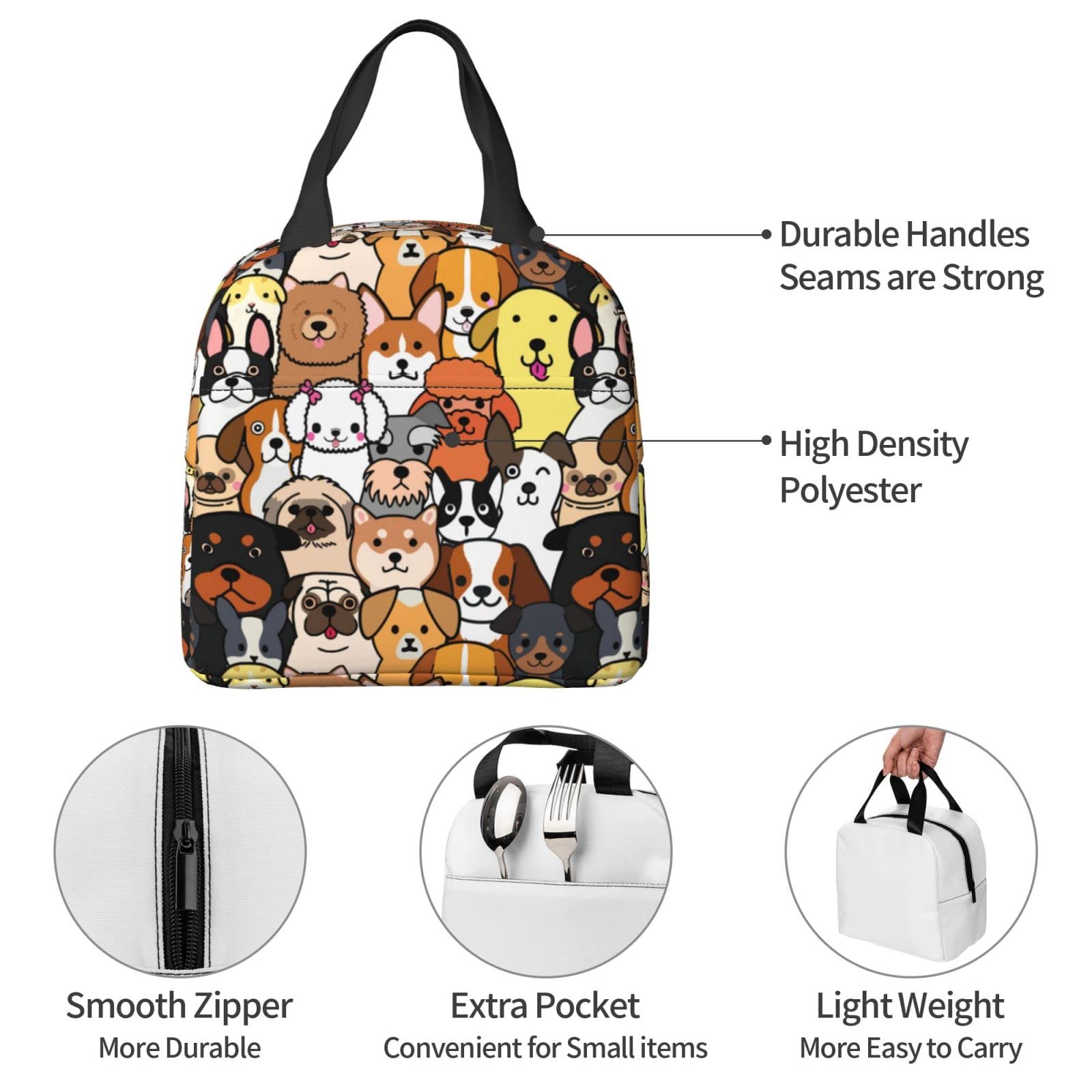 Insulated Reusable Lunch Box for Dogs - Leak Proof & Eco-Friendly Lunch Bag for Kids, Teens, Women - Perfect for School, Travel, Picnic & Beach Outings