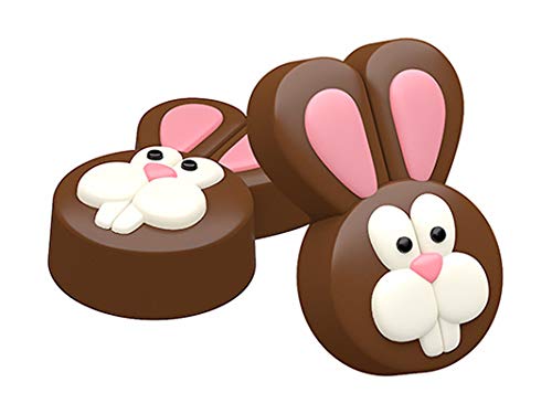 Easter Bunny Sandwich Cookie Chocolate Candy Mold - Silicone Baking Mold for DIY Easter Treats, Holiday Desserts, and Party Favors