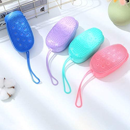 PRABODH Silicone Bubble Bath Brush - Ultra Soft Exfoliating Body Scrubber for Shower, Spa & Massage - Gentle Skin Cleansing Brush for Men & Women - Multicolor (Perfect for Relaxation & Deep Cleansing)