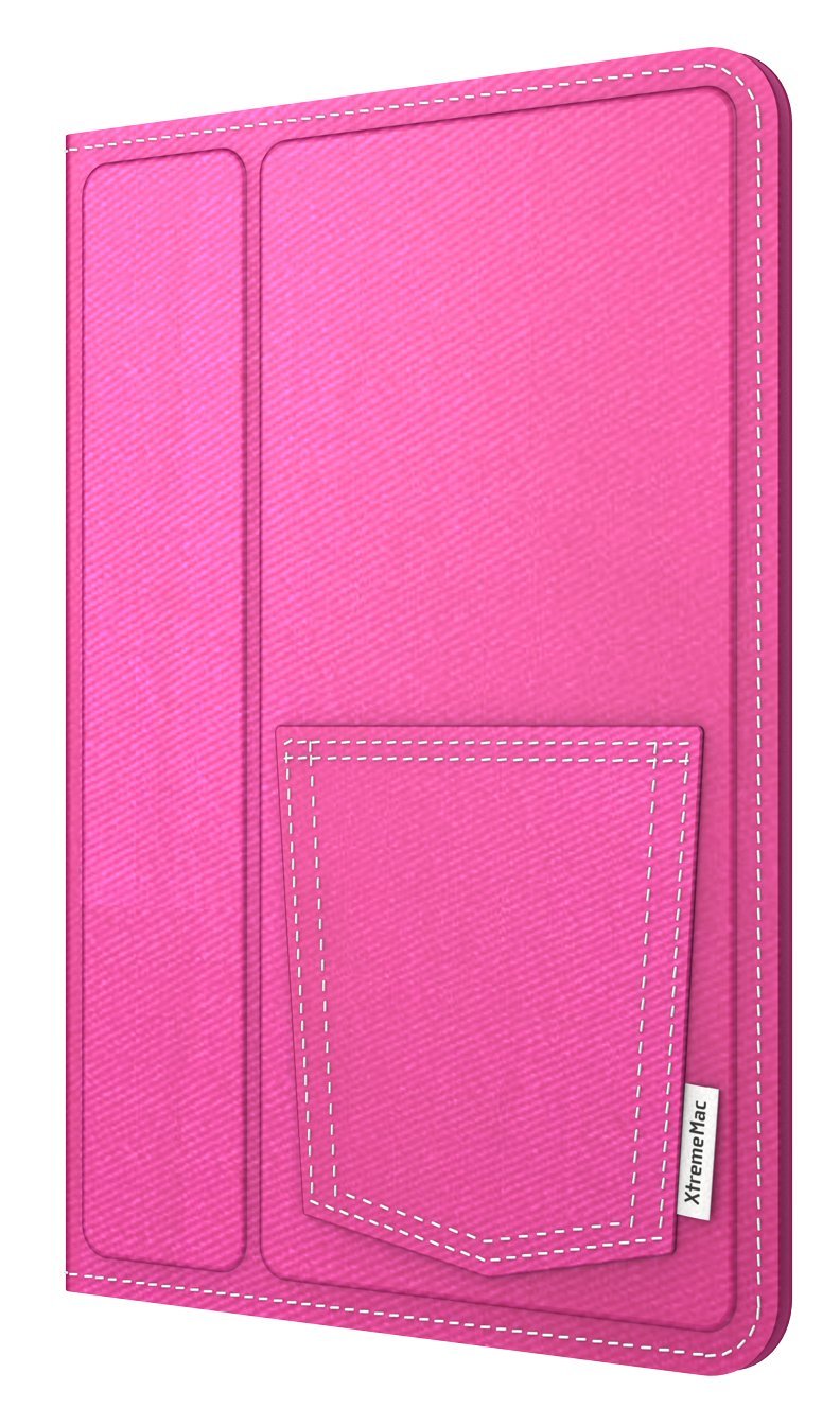 XtremeMac Microfolio Case for iPad mini 1st & 2nd Generation with Retina Display - Pink Denim Protective Cover (IPDN-MFD-33) | Perfect for Work, Travel & Everyday Use