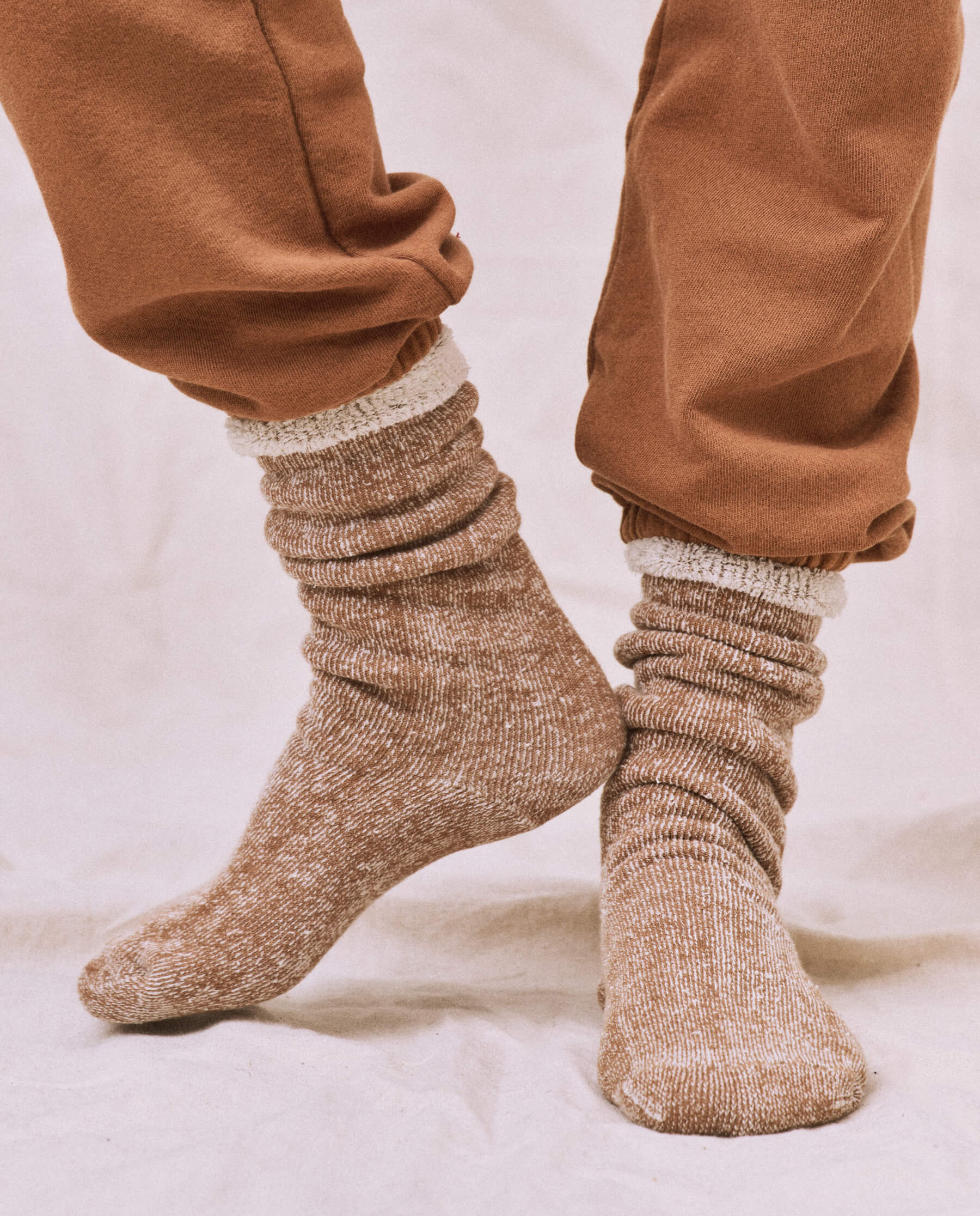 Cozy Nutmeg Sweatshirt Socks - Warm & Soft Winter Socks for Women & Men - Perfect for Lounging, Sleeping & Cold Weather Comfort