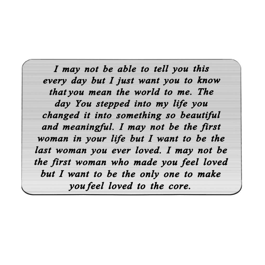 Personalized Engraved Metal Wallet Card Insert for Men - Unique Gift for Husband, Boyfriend, Father | Perfect for Deployment, Birthday, Anniversary & Special Occasions | Thoughtful Present from Wife or Loved One | Ideal for Everyday Carry, Travel & Military Service