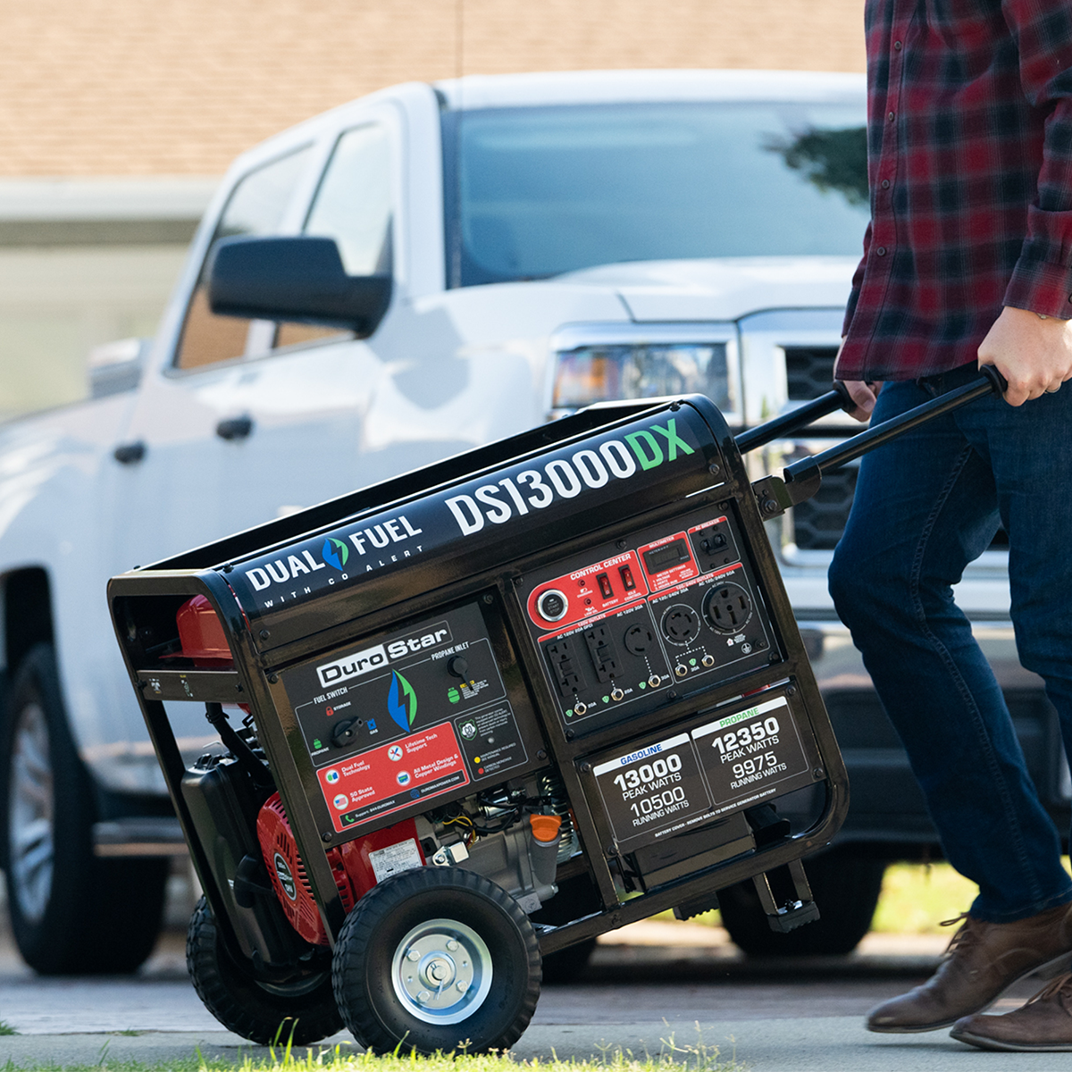 13,000W Dual Fuel Portable Generator with CO Alert - Gas & Propane Powered for Home Backup, Camping & Outdoor Power (EPA & CARB Compliant)