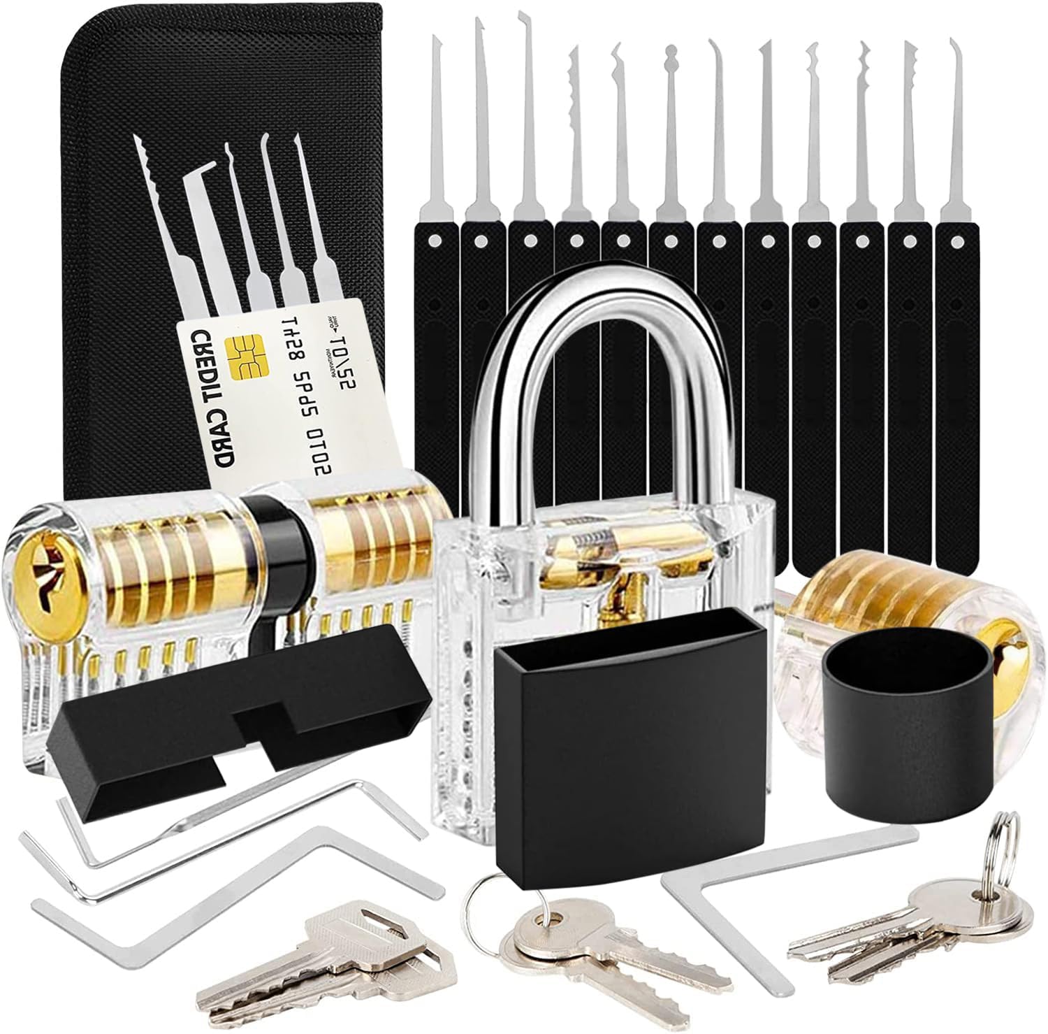 Premium Solid Brass Lock Set with Key - Heavy Duty Padlock for Outdoor, Garage, Sports Lockers - Stainless Steel Construction for Indoor & Outdoor Security (Ideal for Sheds, Storage Units & Gym Lockers)