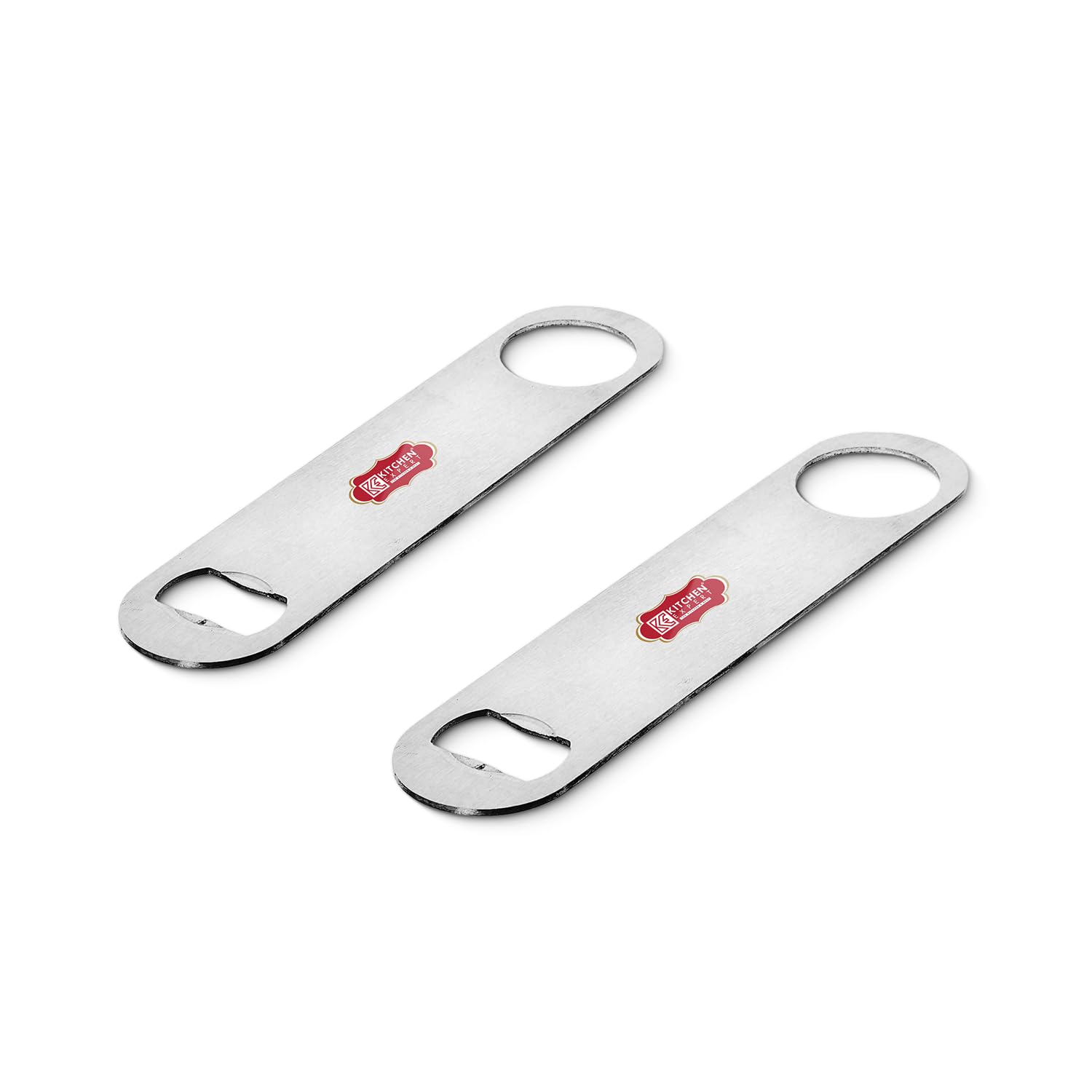 Premium Stainless Steel Bottle Opener Set of 2 - Heavy Duty Bar Tool for Beer, Soda & Cocktail Bottles - Perfect for Home Bars, Parties & Outdoor BBQs