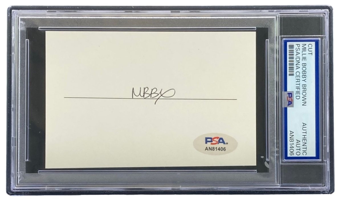 Millie Bobby Brown Autographed Stranger Things PSA Certified Cut Signature - Perfect for Collectors, Fans & Memorabilia Displays