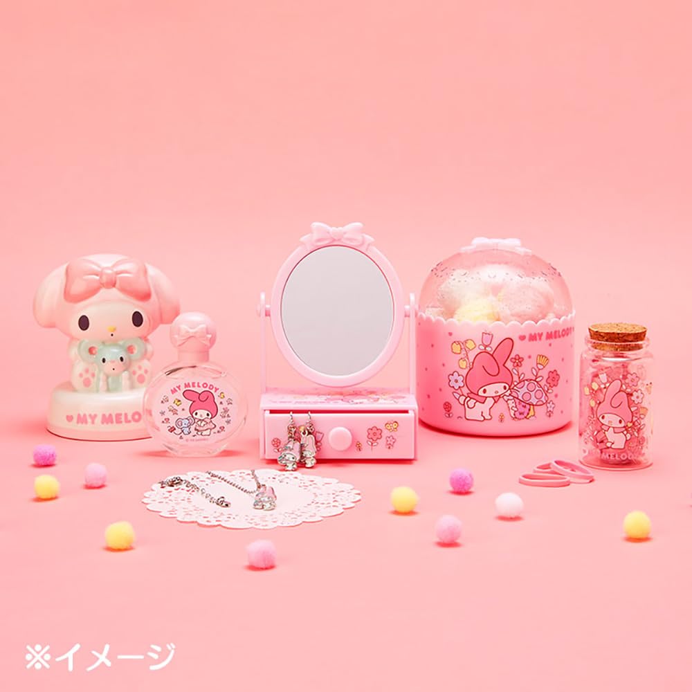 Sanrio My Melody Cute Decorative Storage Box - 4.3 x 4.3 x 4.5 Inches Small Organizer for Jewelry, Makeup, Stationery & Home Decor