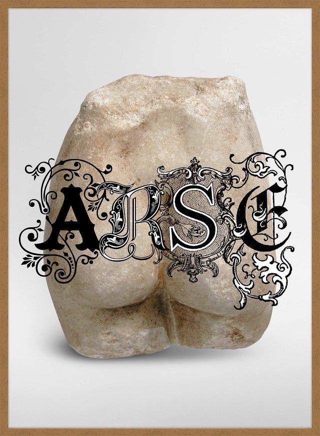 Arse Sculpture Print - Modern Abstract Wall Art for Home & Office Decor | Perfect for Living Room, Bedroom, or Gallery Display