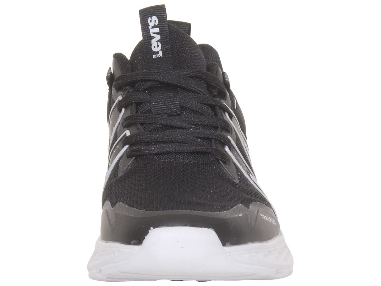 Levi's Men's Newbury-Trail Low-Top Sneakers - Black/Silver Running Shoes Size 11 - Lightweight Comfort for Casual Wear & Outdoor Activities