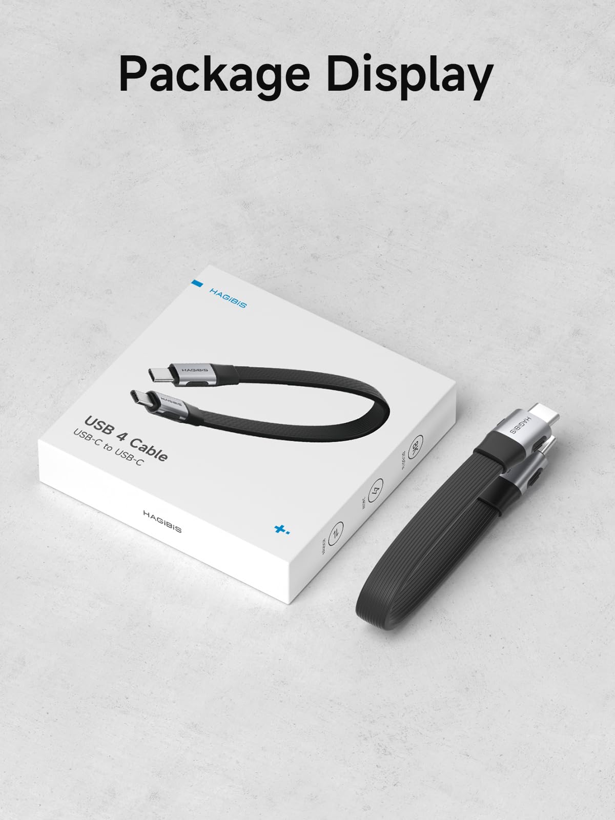 Hagibis USB4 Cable 0.33ft - 80Gbps High-Speed Data Transfer, 8K@60Hz Video, 240W Fast Charging USB-C Cable - Compatible with iPhone 16/15 Pro Max, iPad, Thunderbolt 5/4, External SSD - Perfect for 4K/8K Video Editing, Gaming & Fast Device Charging