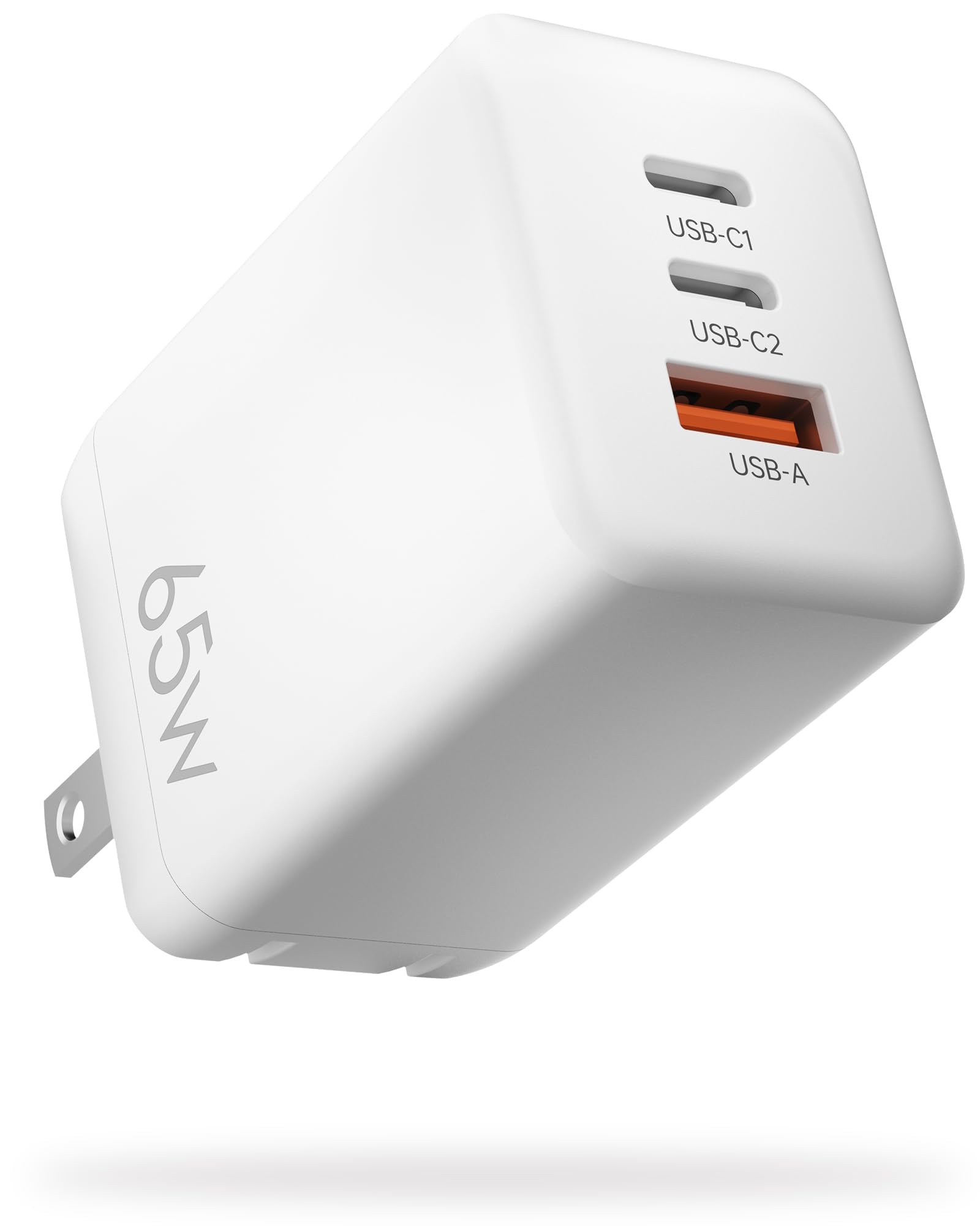 VIKEN 65W GaN III USB C Wall Charger - 3 Port Fast PD Charging Block for MacBook Pro/Air, iPhone 15/16, iPad Pro, Galaxy S23/S22 - Compact Power Adapter for Home, Office & Travel