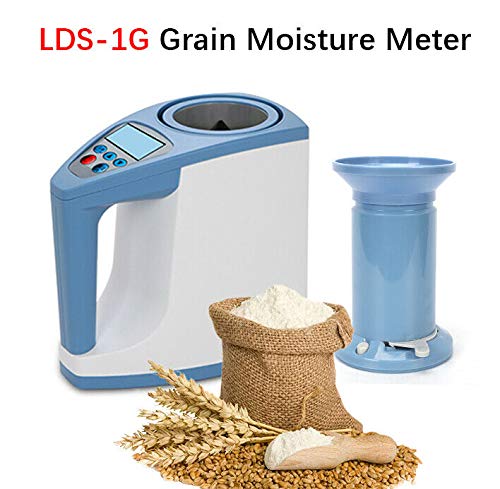 LDS-1G Digital Grain Moisture Meter - Portable Moisture Detector for Grains, Coffee Beans, Rice, Wheat, Millet, Soybean & Corn - Accurate Cereal Humidity Tester & Hygrometer Analyzer - Perfect for Farmers, Coffee Roasters & Food Processing Industry