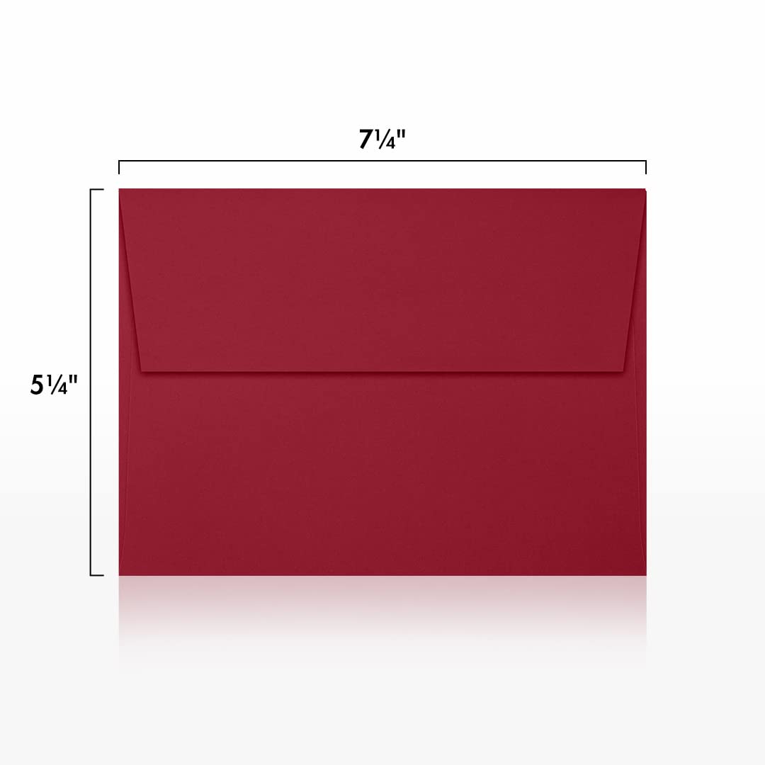LUXPAPER A7 Printable Invitation Envelopes - 80 lb. Garnet Red, 5.25
