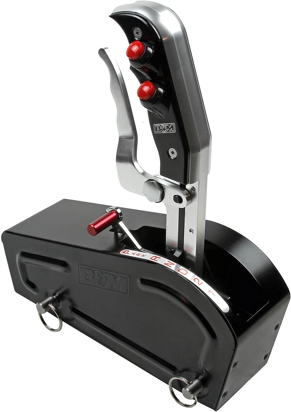 NEW B&M Automatic Gated Shifter - Dual Button Magnum Grip Pro Stick in Black & Aluminum | Compatible with 2, 3 & 4 Speed Transmissions | Perfect for Racing, Off-Road & Performance Vehicle Upgrades