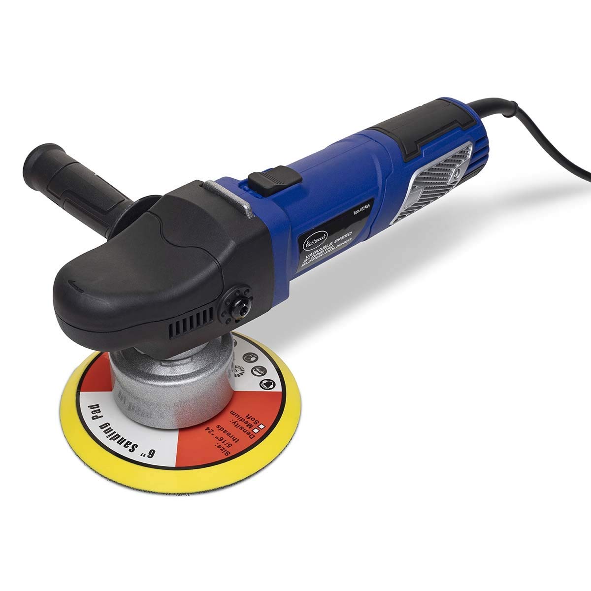 Eastwood 6 Inch Variable Speed Orbital Sander Polisher with Soft Start & Trigger Response - Perfect for Woodworking, Auto Body Sanding & Surface Polishing