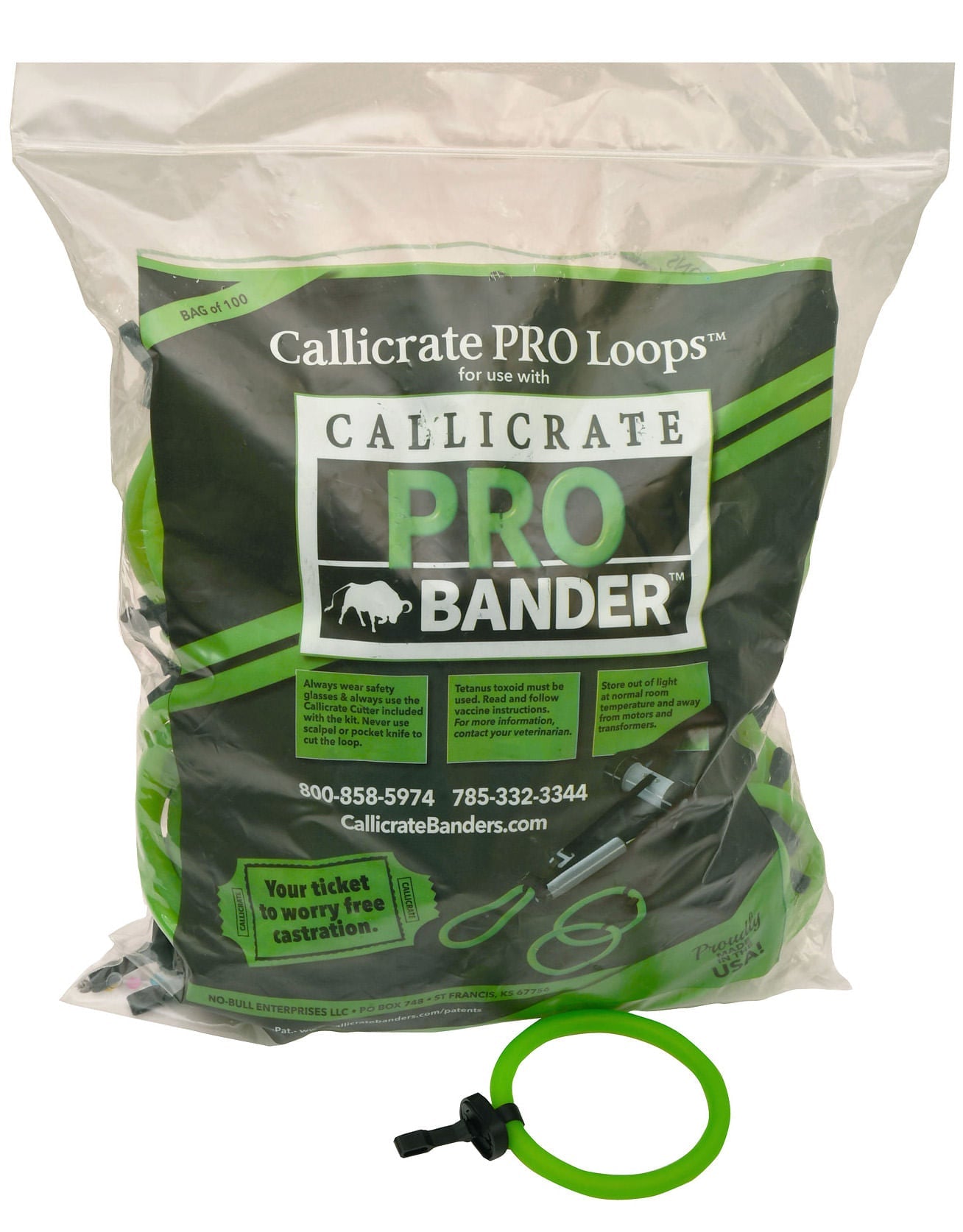 Callicrate PRO Bander Loops for Cattle Castration - Heavy Duty Livestock Castration Tool for Calves, Goats & Sheep - Ideal for Farmers & Ranchers