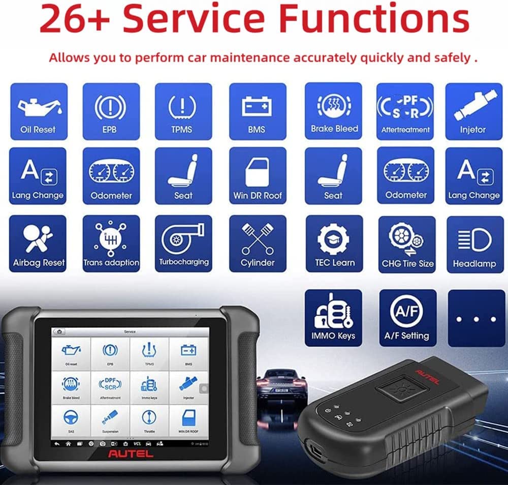 Autel MaxiSys VCI100 Wireless Vehicle Diagnostic Scanner - Bluetooth OBD2 Scanner for Autel MS906BT, Car Diagnostic Tool for Mechanics - Perfect for Remote Diagnostics & Outdoor Vehicle Repairs