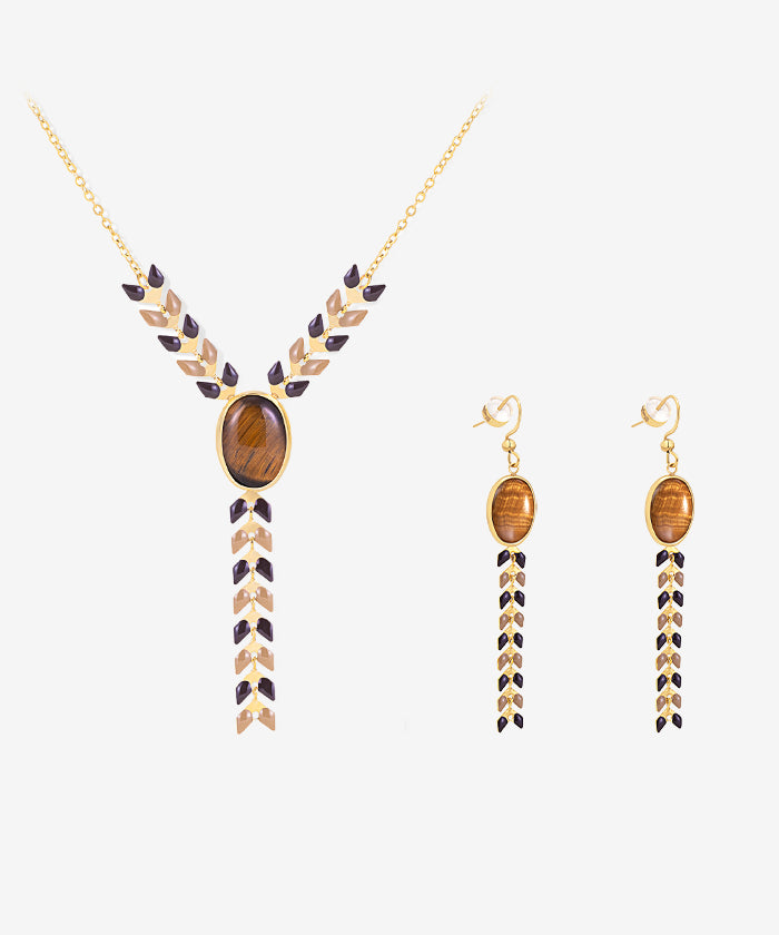 Wrangler Demeter’s Orb Necklace and Earrings Set - Sterling Silver Greek Goddess Jewelry for Women - Perfect for Weddings, Date Nights & Special Occasions