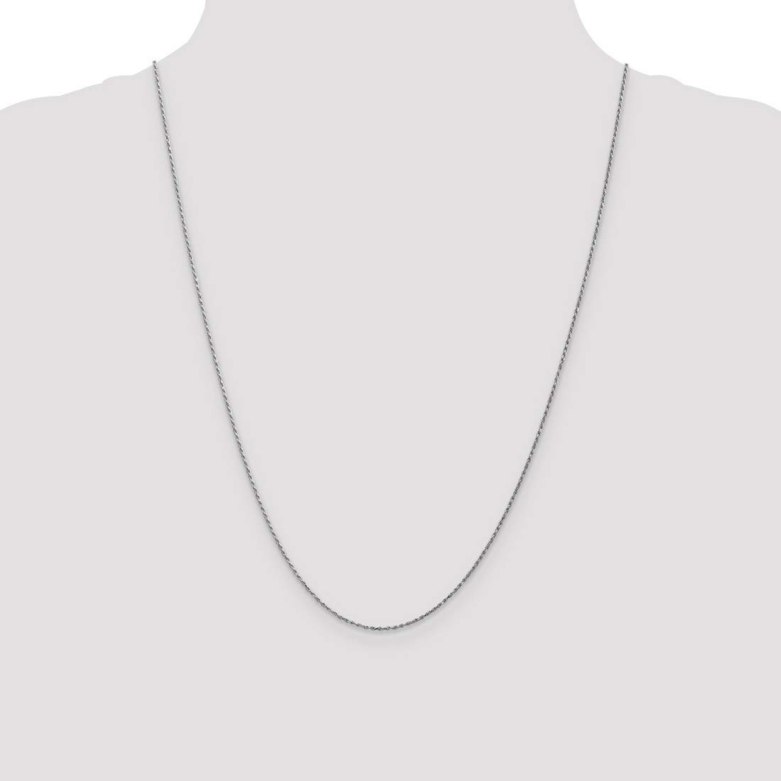 14K White Gold Cable Rope Thin Pendant Chain Necklace for Women - Delicate Dainty Jewelry for Everyday Wear, Gifts & Special Occasions