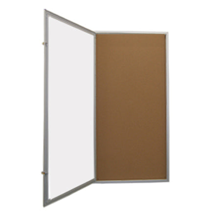 24x84 Extra Large Outdoor Enclosed Bulletin Board with LED Lights - Weatherproof Swing Case for School, Office, or Community Notice Board (Single Door) - Perfect for Announcements, Events & Public Information Display