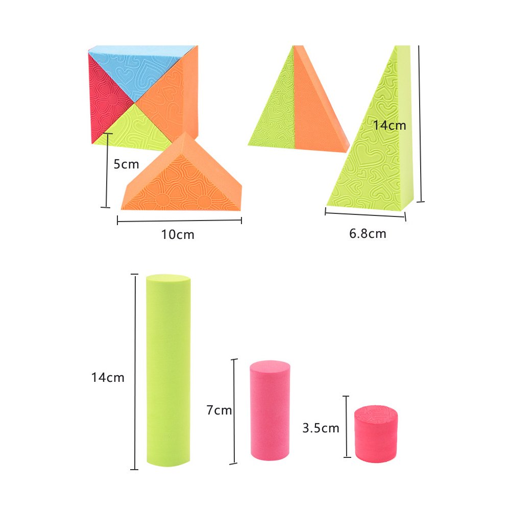 MOBU 50-Piece Soft EVA Foam Building Blocks Set - Safe, Non-Toxic, Bright Color Educational Toys for Toddlers & Kids | Creative DIY Construction Play for Early Learning & Indoor Activities