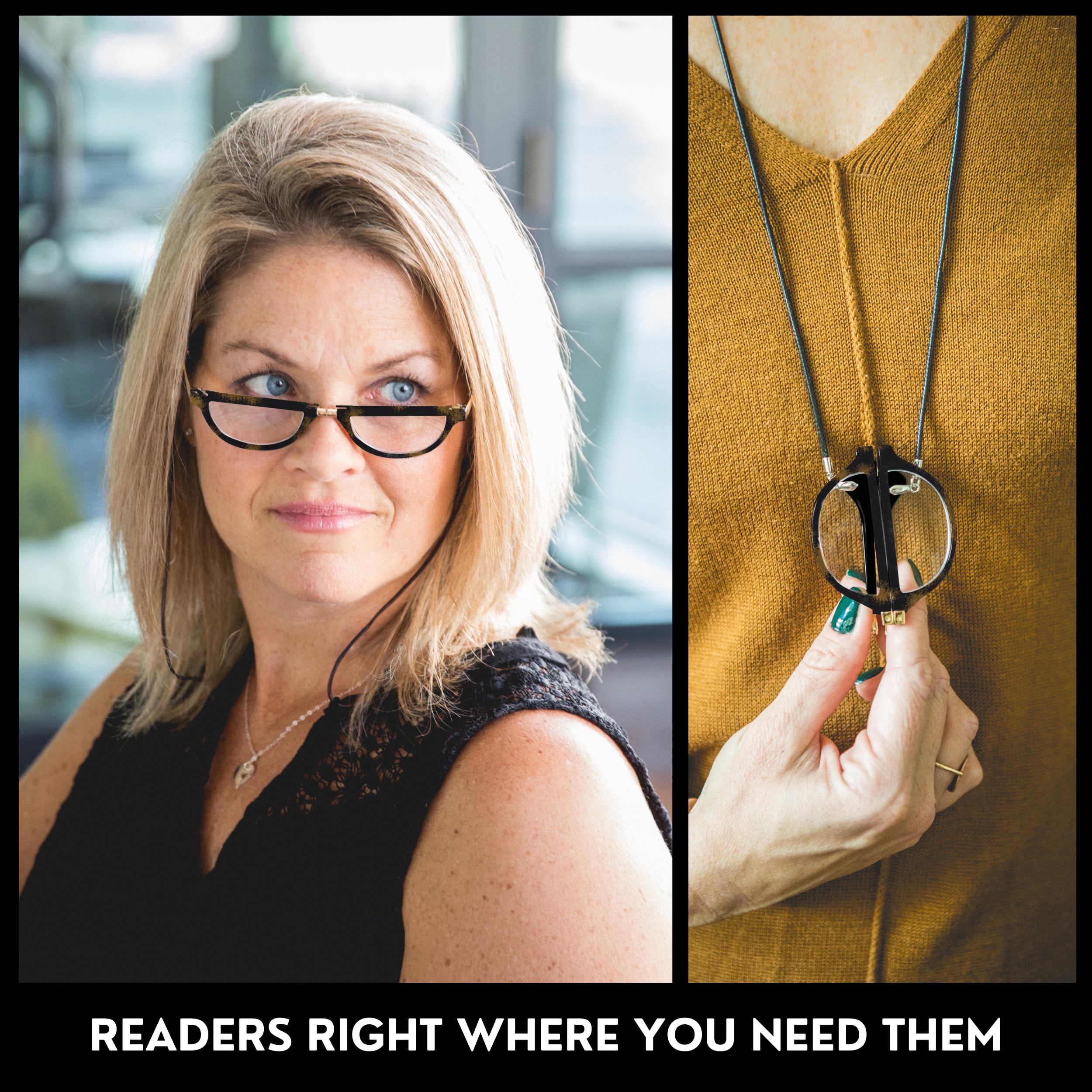 Women's Progressive Reading Glasses - Designer Blue Light Blocking & UV Protection for Clear Vision - Perfect for Computer Work, Reading & Daily Use