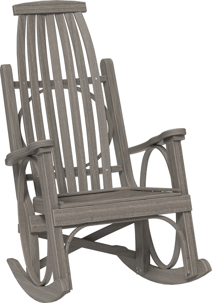 LuxCraft Premium Wooden Rocking Chair for Grandpas - Comfortable & Durable Classic Rocker for Elderly - Perfect for Living Room, Porch, or Nursery Relaxation