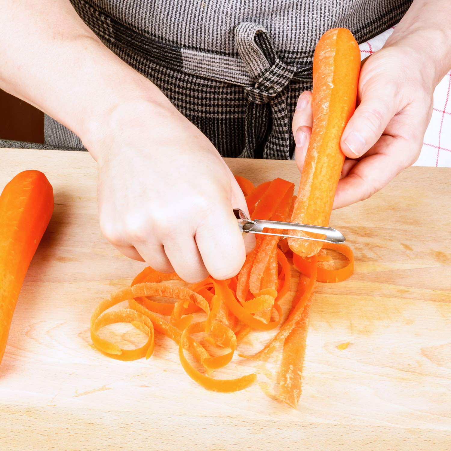 Premium Stainless Steel Rotary Peeler - 10 Pack for Fruits & Vegetables - Effortless Peeling for Carrots, Potatoes, Apples - Durable Kitchen Tool for Home Cooking & Meal Prep