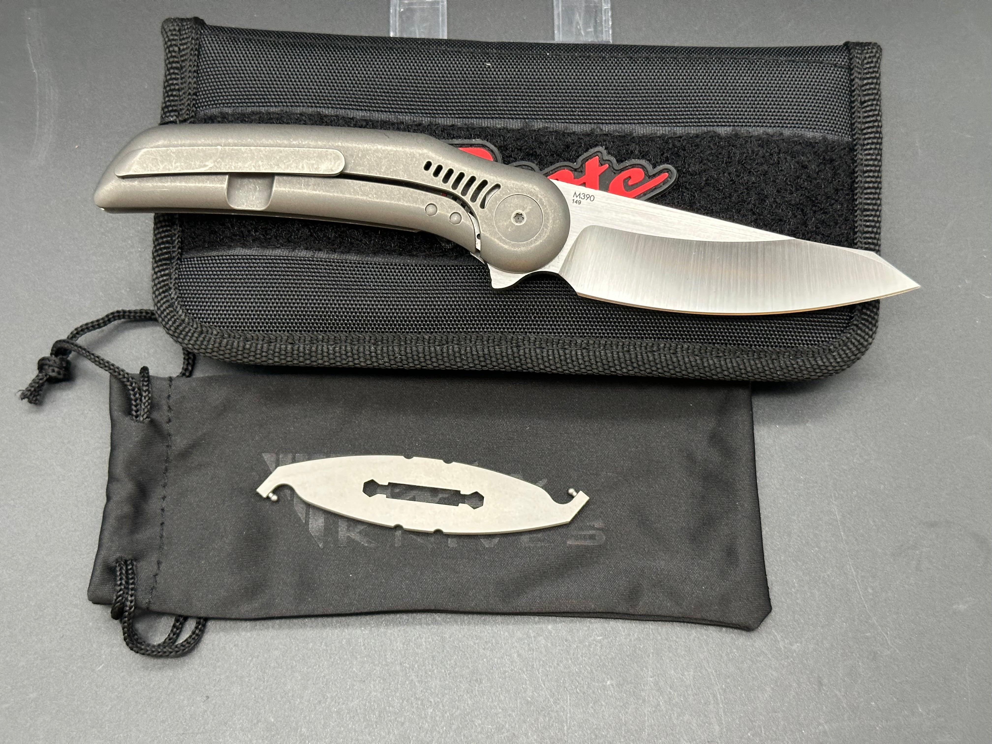 Reate Knives Gent 9 Flipper Frame Lock Knife - Premium EDC Pocket Knife with Titanium Handle - Perfect for Outdoor, Camping, and Everyday Carry