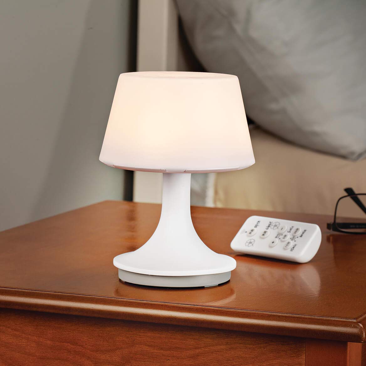 Fox Valley Traders Modern LED Table Night Lamp with Remote Control - Perfect for Bedroom, Living Room & Office Lighting